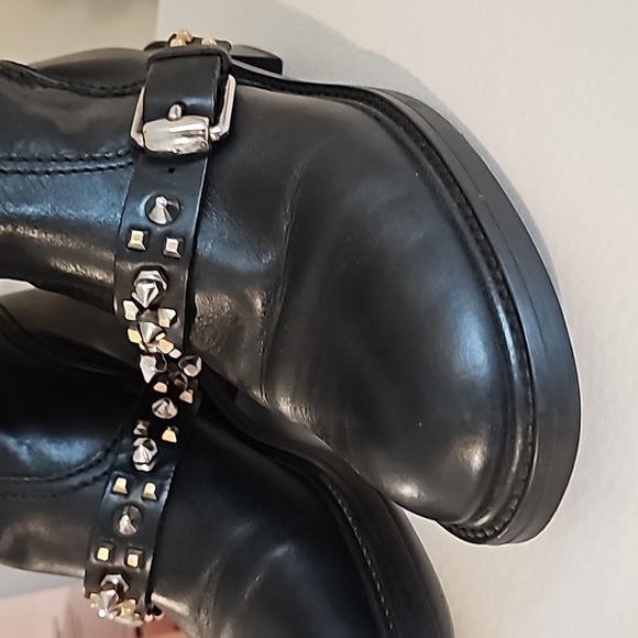 Gucci Bonneville Black Leather Biker Boots Limited Edition 38.5 - Picture 8 of 17